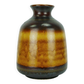 large 60s VASE ceramic model no. 1109/1 amber with red and brown