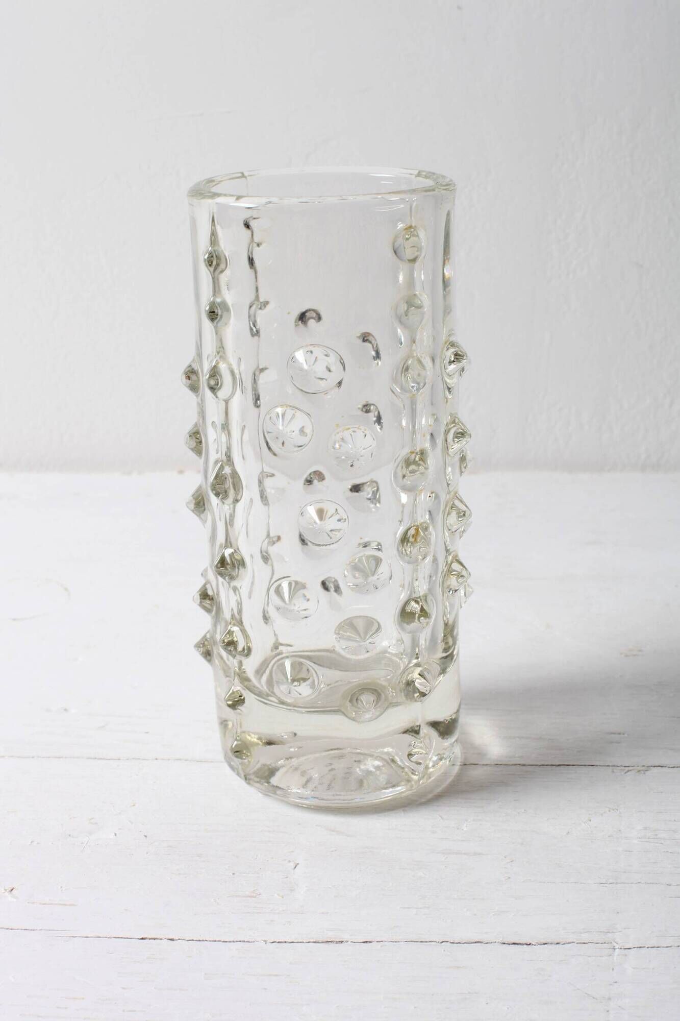 Mid-Century Spiky Glass Vase by Pavel Panek, Czech Republic / 1971