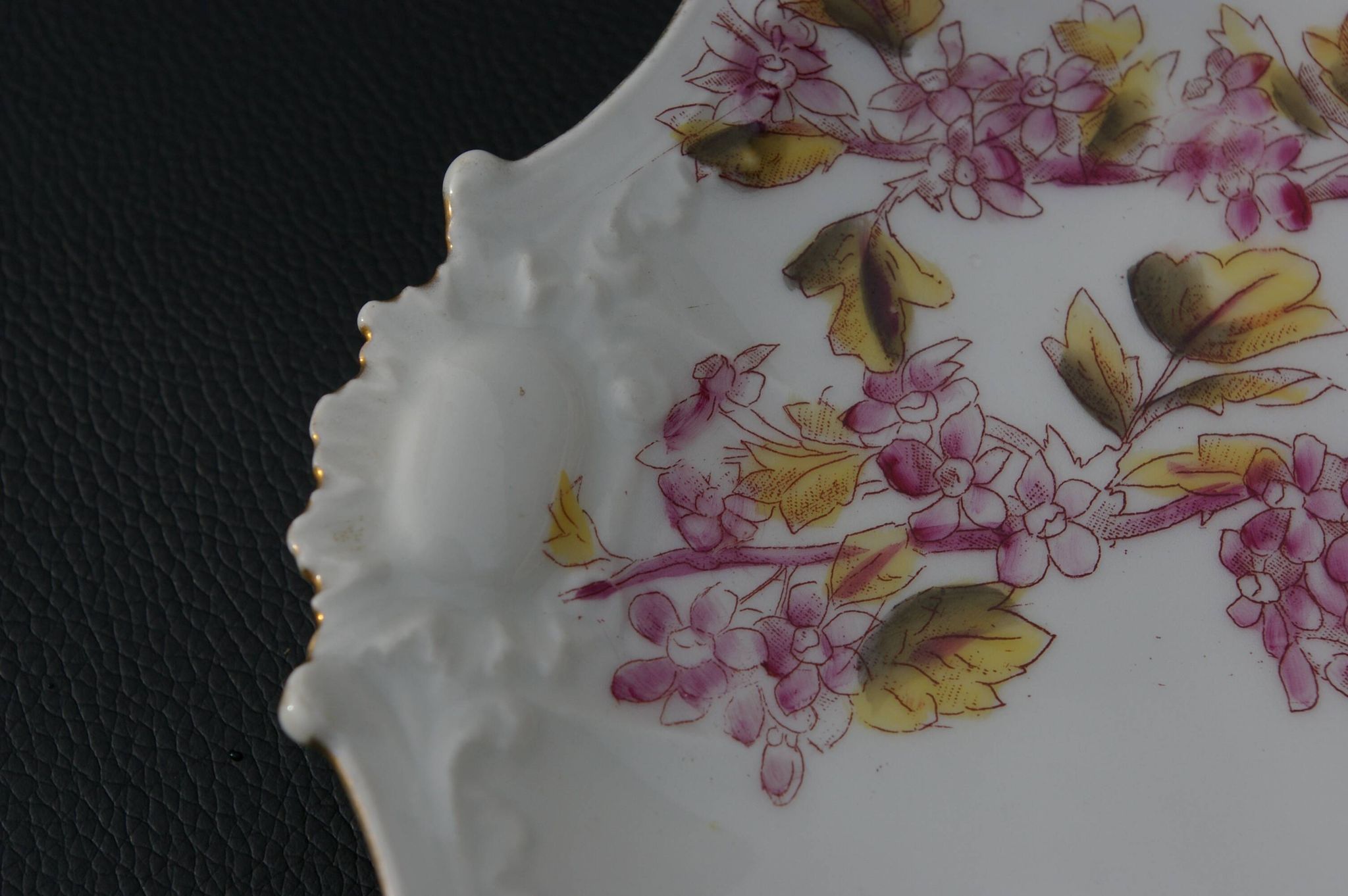 6 Limoges porcelain dessert plates 1900 - Bird decor