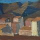 Swedish Oil on Canvas "Urban Landscape" by Johan Lundgren, Framed