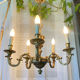 Louis XV style chandelier from the mid-20th century in solid gilded bronze.