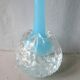 Glass and blue opaline vase