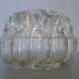 Pique fleurs moulded glass made in France no. 4 1/2