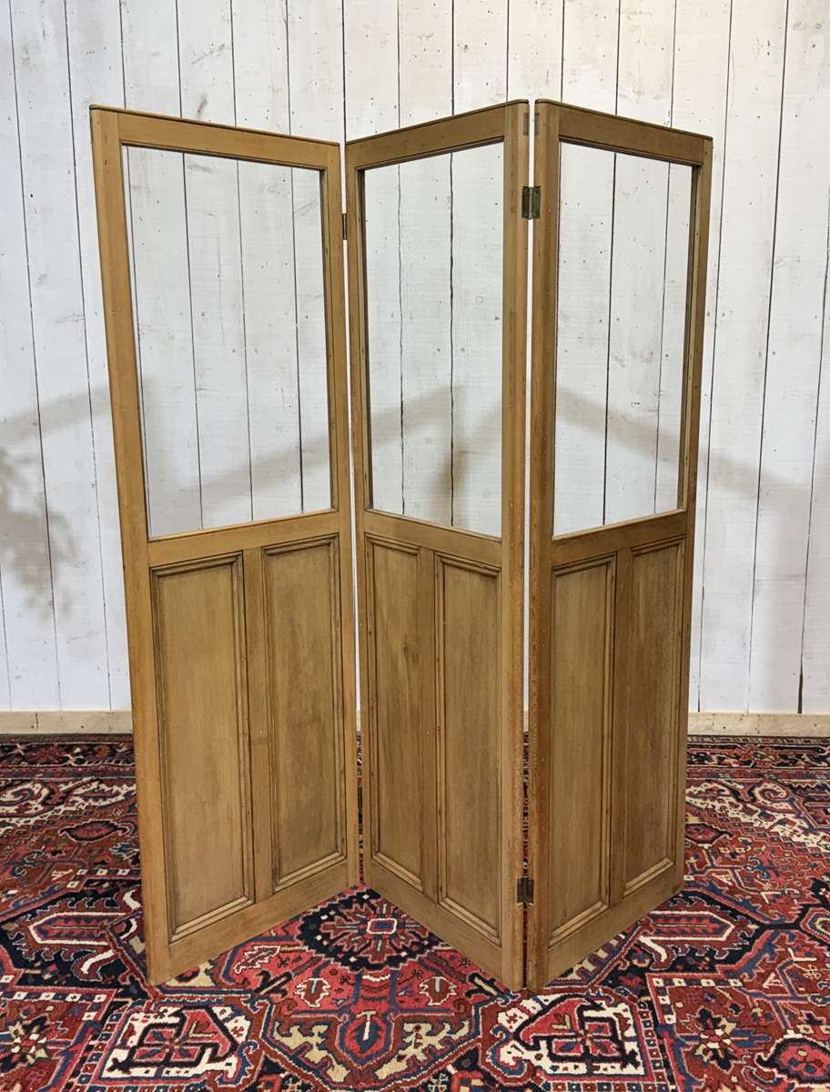 Paravent anglais, anciennes portes 19ème en sapin