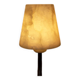 Chromed Metal And Alabaster Table Lamp, Spain, 1980's