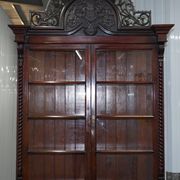 Victorian library in hand-carved hardwood