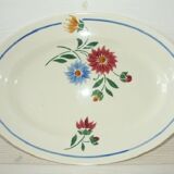 Plat ovale ancien Lunéville Art Nouveau