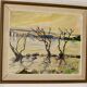 Peinture à l'huile sur toile suédoise originale « Côté eau »
