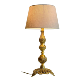 Lamp in brass solid and fabric