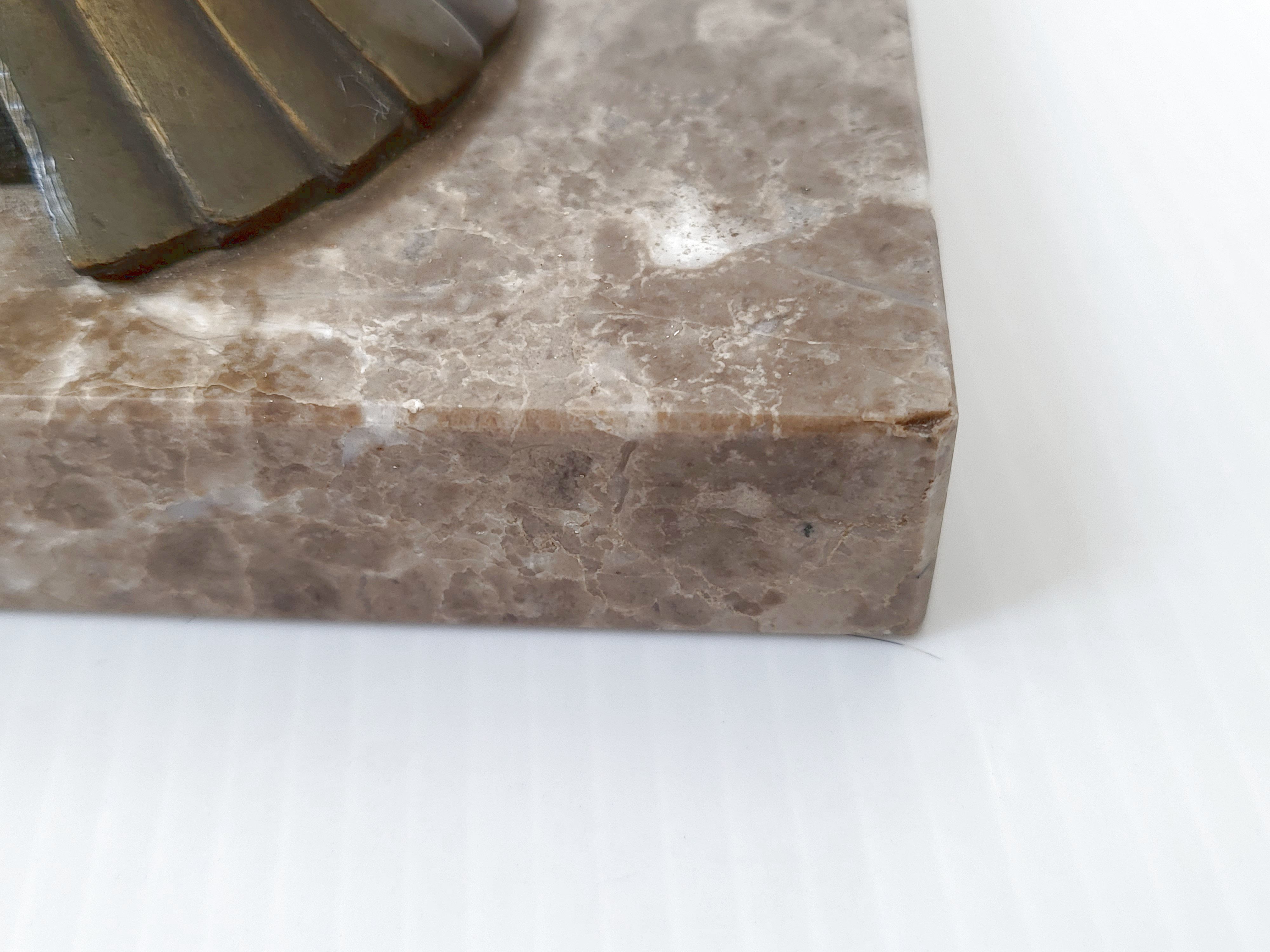 Art Deco marble inkwell & regulates