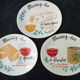 Set of 6 Cheese Plates in Salins Faïence "Marions Les"
