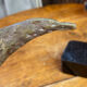 Bookends in bronze and marble