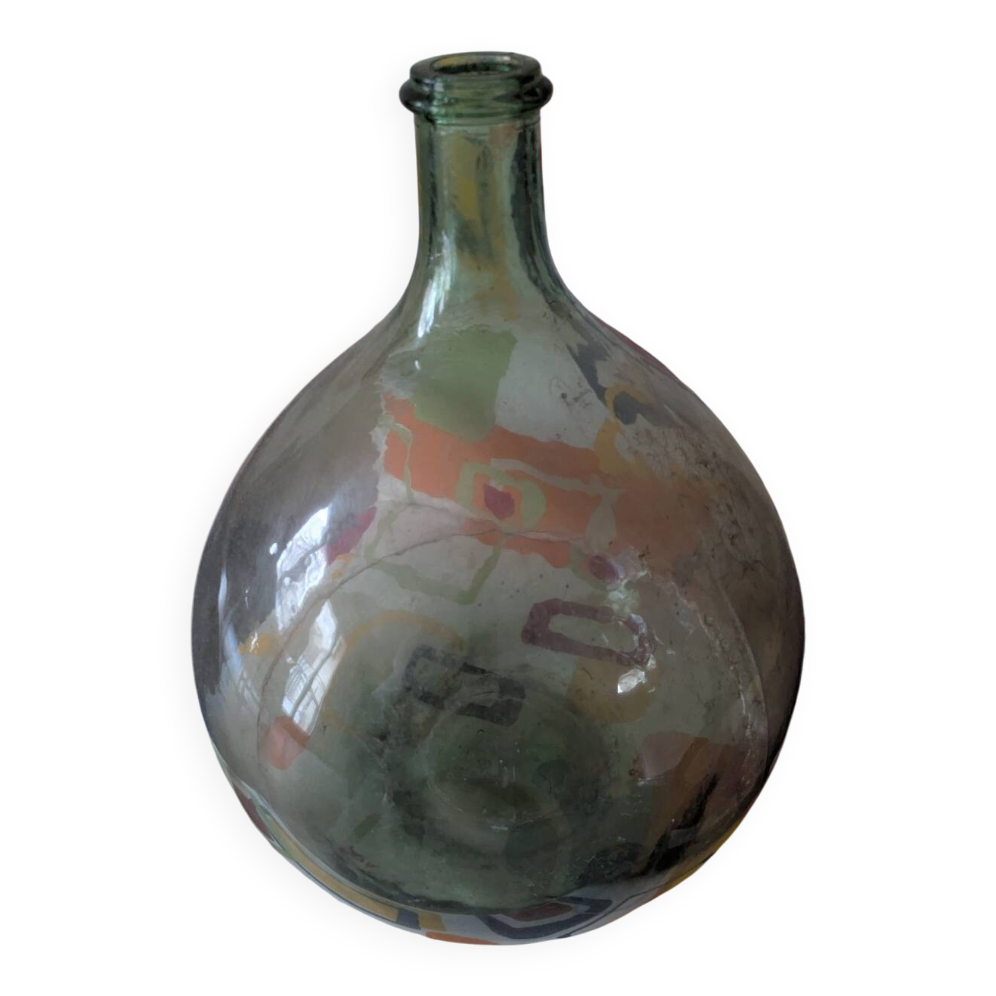 Authentic large antique Dame Jeanne