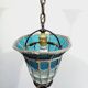 Blue glass pendant light