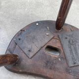 Brutalist oak shepherd tripod stool