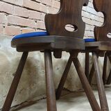Set of 6 brutalist bistro chairs 1960