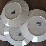 Assiettes anciennes Gien en terre de fer