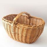 Rattan basket low handle
