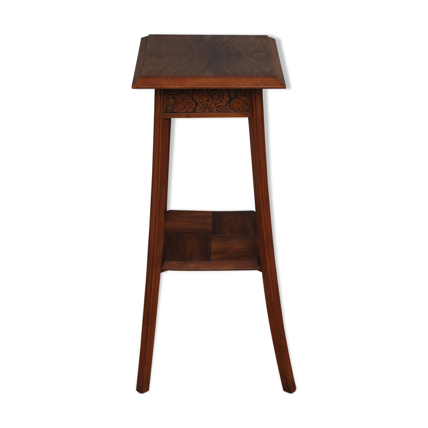 Saddle art deco walnut