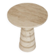 Side table 'LAYERED CONE' in travertine