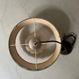Scandinavian ceiling lamp from the 1970s, metal and opaline