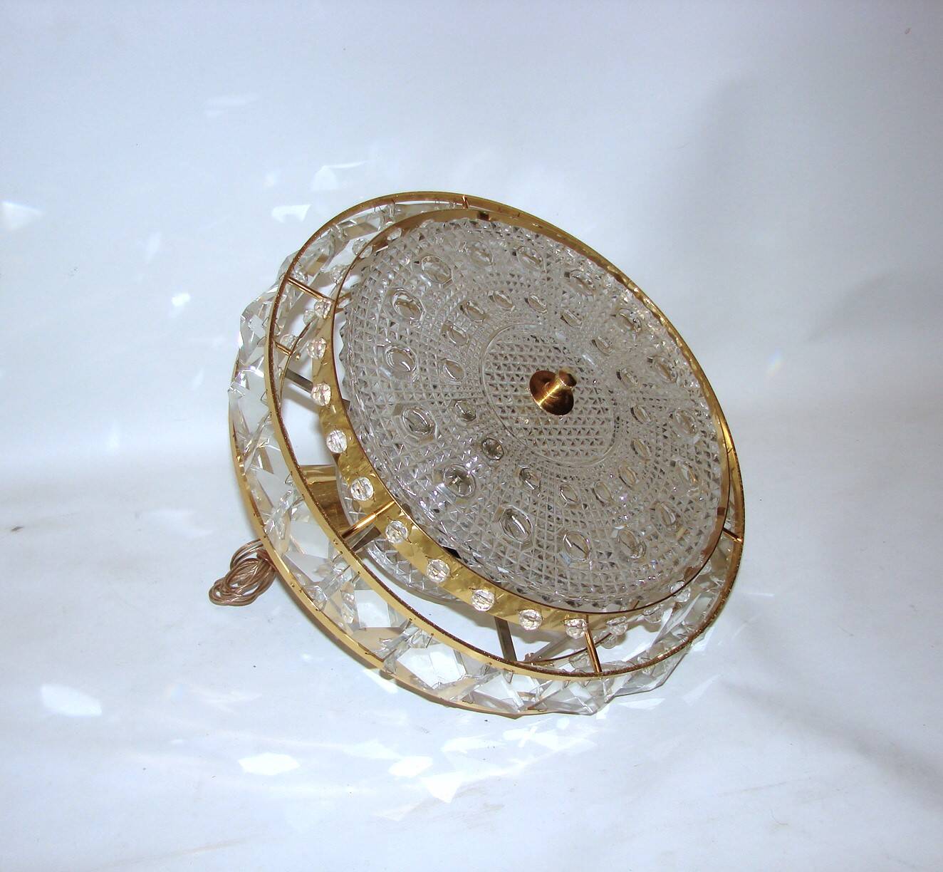 Crystal pendant lamp Proj. Carl Fagerlund for Orrefors, Sweden, 1960s