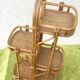 Rattan and bamboo plant rack from the 70s