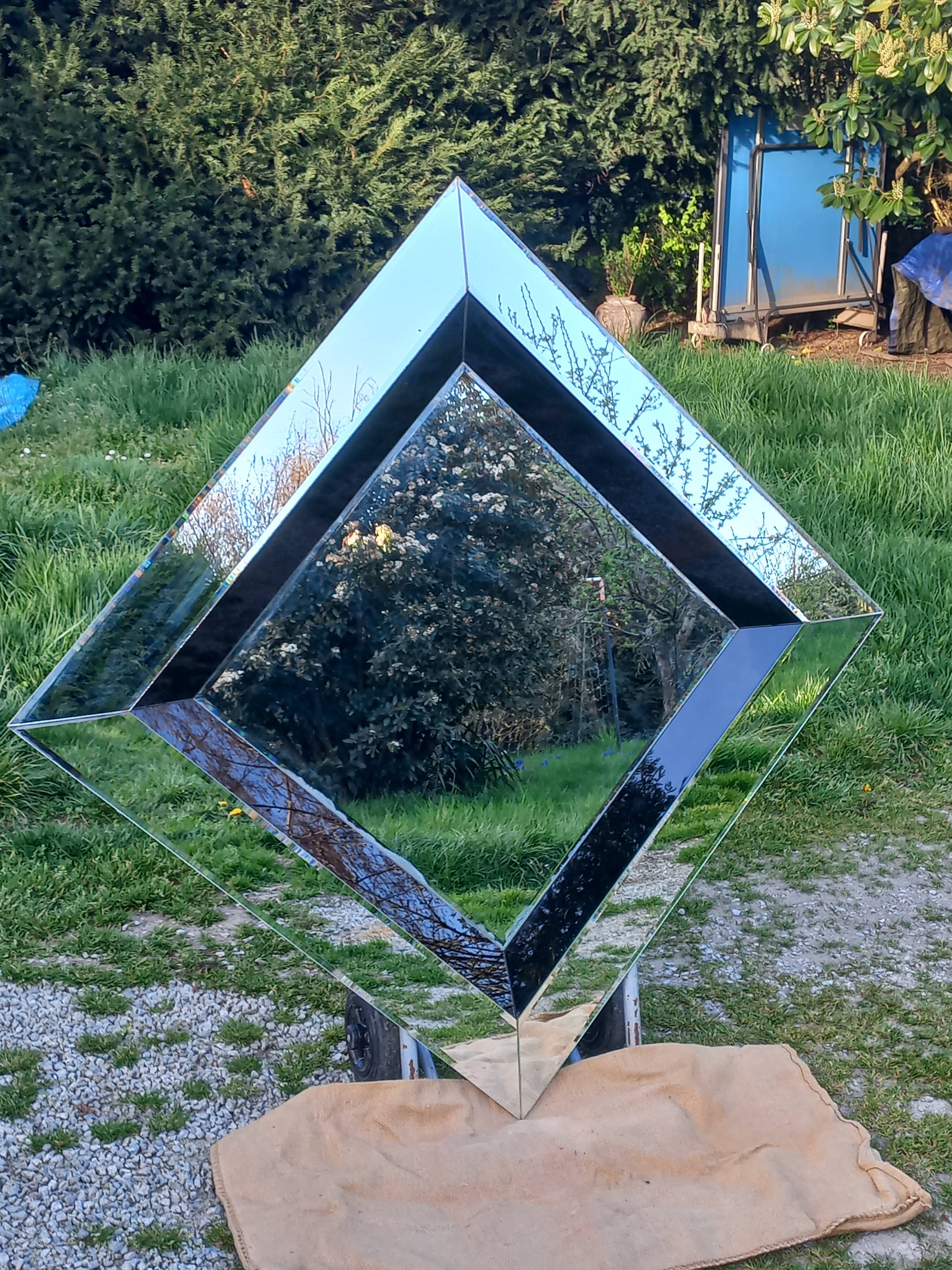 70s/80s design mirror made in Belgium