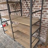 Étagère Industrielle en fer et bois
