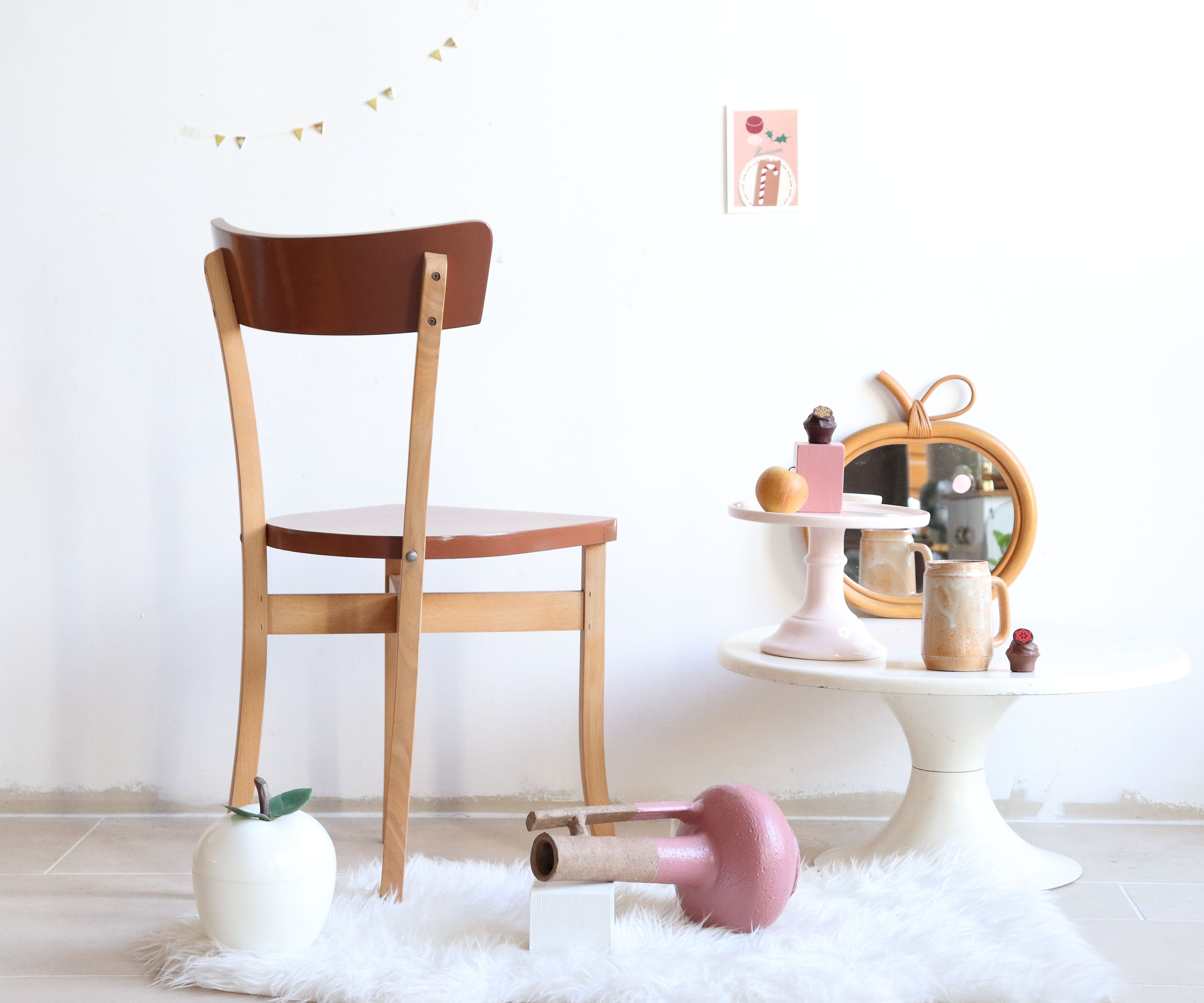 Vintage wooden bistro chair