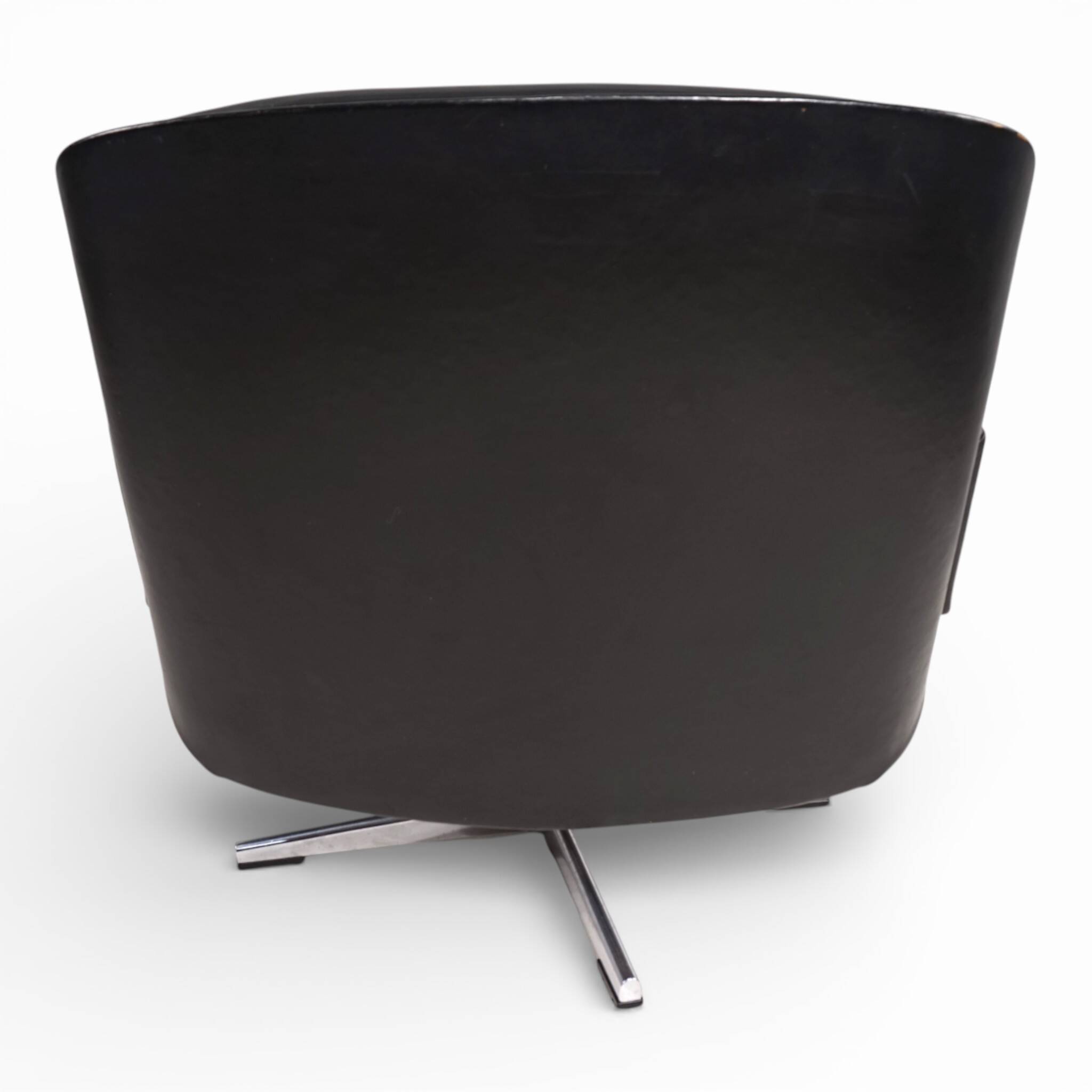 Fauteuil en cuir Eugen Schmidt, 1960