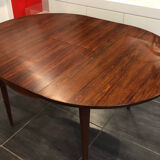 Scandinavian extendable rosewood round table, 1960s