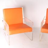 Paire de fauteuils altuglass