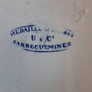 Orientalist plate U&C Sarreguemines. Gold medal 1844