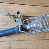 Industrial workshop portable lamp, vintage 1960s