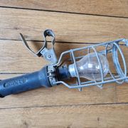 Industrial workshop portable lamp, vintage 1960s