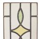 Art Deco Geometric Stained Glass Window 51x24cm
