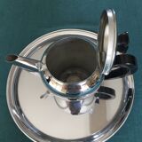 Tea service or coffee in chromed copper with tray year 70