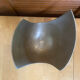 Service bowl michael lax design polished aluminium 1980s vintage cut