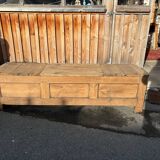 Antique solid wood storage bench – (sanded and ready to be treated)