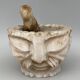 Pharmacy mortar and pestle in alabaster China man's face