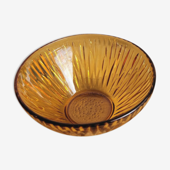 Small amber glass bowl