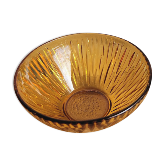 Small amber glass bowl