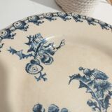 Flat plate in Gien porcelain model Chardons