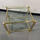 Vintage two-tier glass coffee table