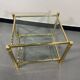 Vintage two-tier glass coffee table