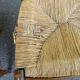 4 solid wood kitchen chairs with rush seats