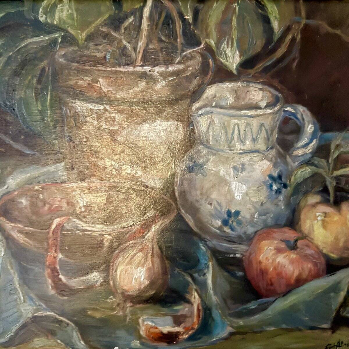 Kurt Schaefer, Still Life, 1942, Oil on Canvas, Framed