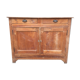 Buffet vintage parisien en bois de peuplier à 2 portes et 2 tiroirs.
