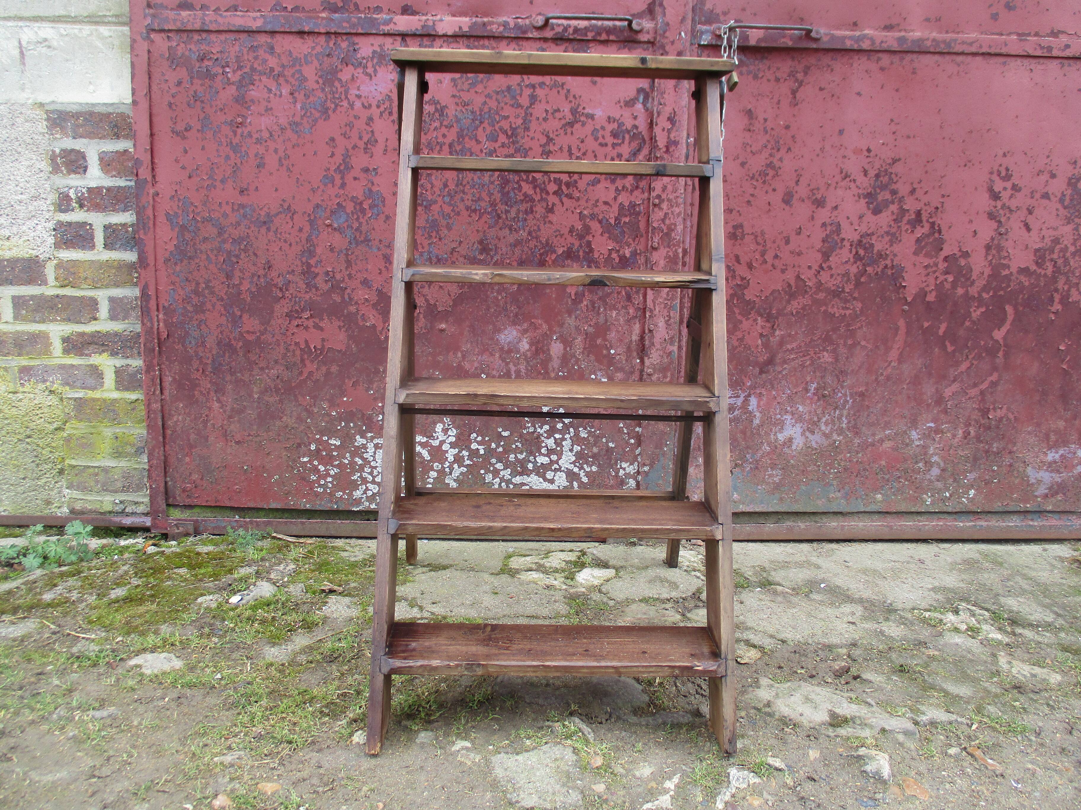Foldable wooden ladder 5 steps to 1920/30